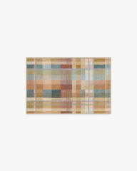 Margot Plaid Ochre Multicolor Flatwoven Rug