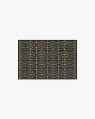 Diana Trellis Black & Gold Flatwoven Rug by The Hiltons