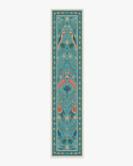 Birds Of A Feather Aqua Rug by Iris Apfel