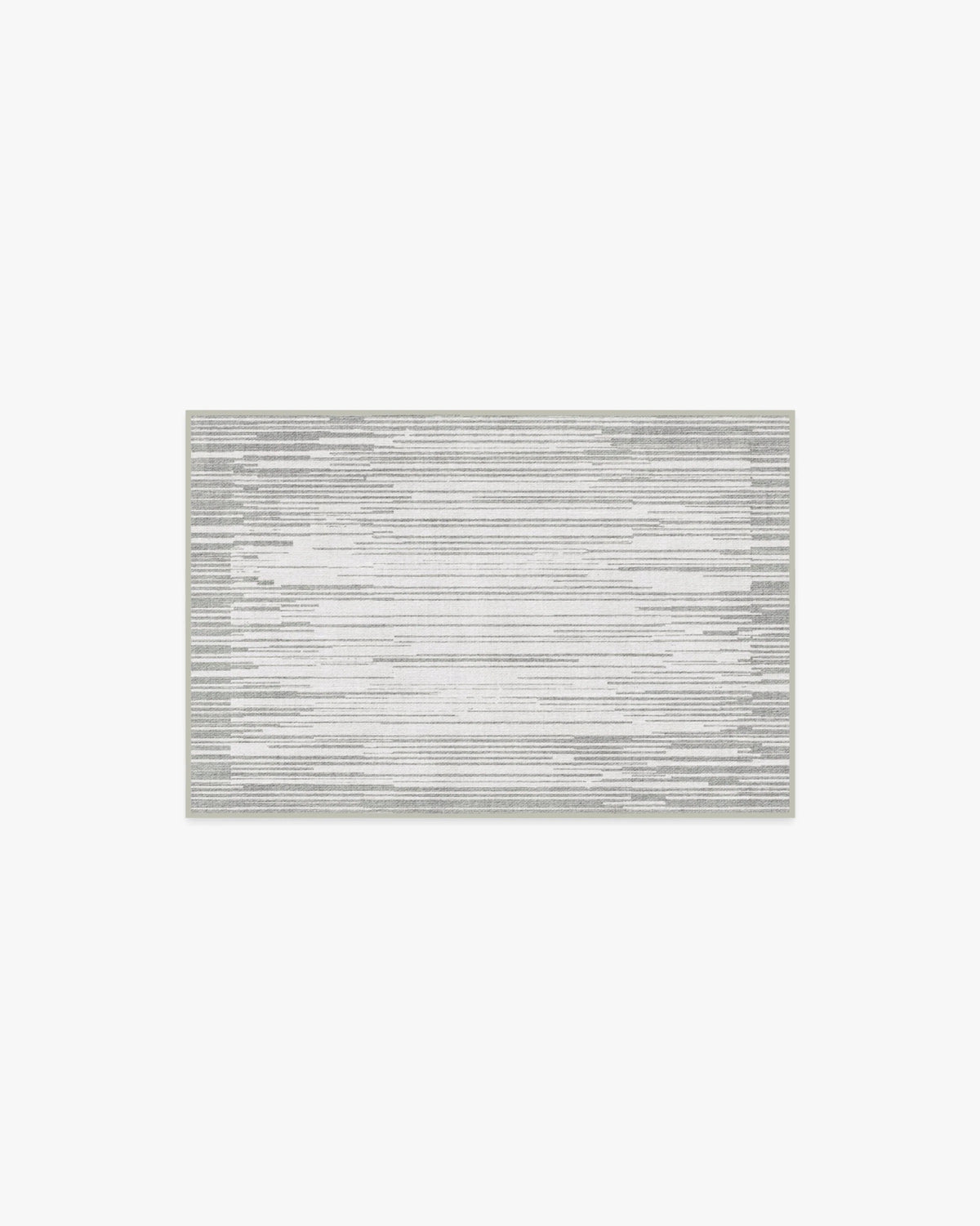Striated Border Soft Grey Rug