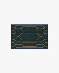 Bryant Marine Blue & Gold Flatwoven Rug by The Hiltons