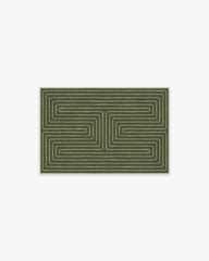 Labyrinth Fern Green Rug by Jonathan Adler