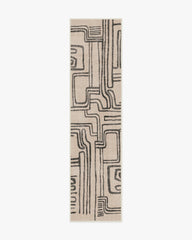 Kassena Black & Ivory Flatwoven Rug by Malene Barnett