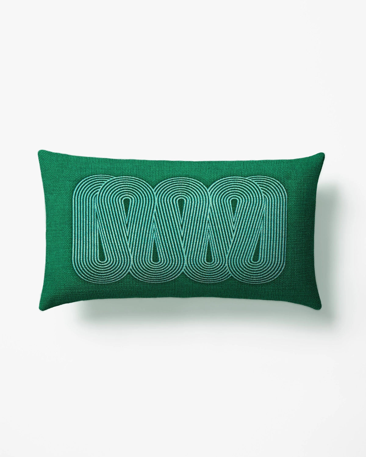 Pompidou Green Woven Throw Pillow by Jonathan Adler
