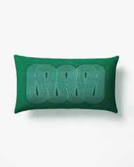 Pompidou Green Woven Throw Pillow by Jonathan Adler