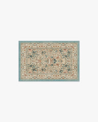 Lodden Soft Rose & Teal Rug by Morris & Co.