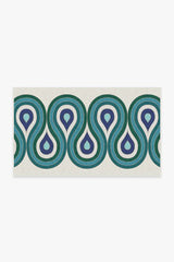 Milano Peacock Flatwoven Rug by Jonathan Adler