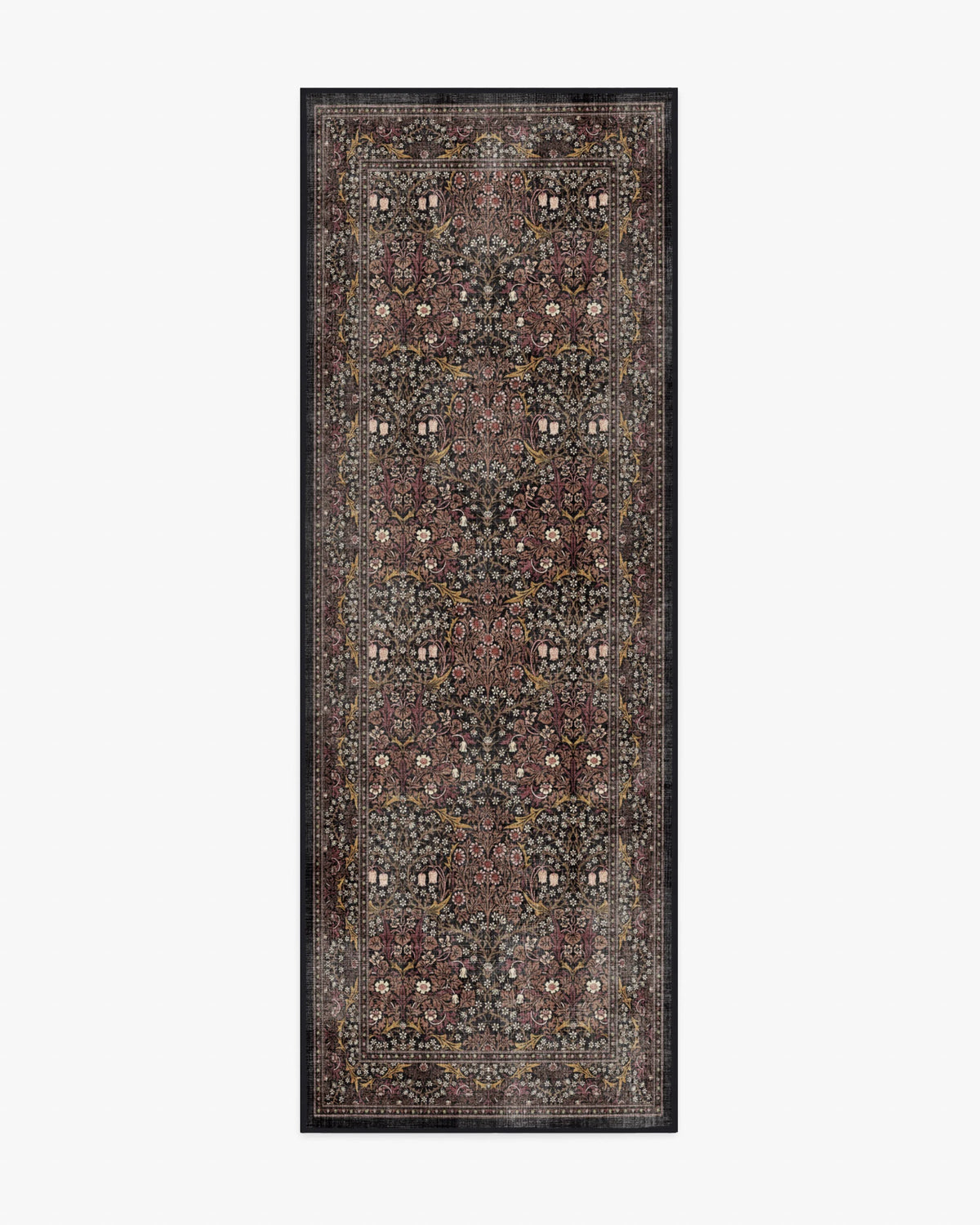 Blackthorn Charcoal & Amber Rug by Morris & Co.