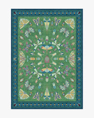Flutterby Green & Sapphire Rug by Iris Apfel