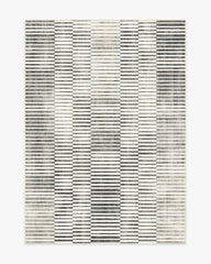 Shadow Stripe Black & Cream Rug