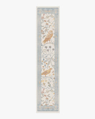 Newill Ivory & Blue Flatwoven Rug by Morris & Co.