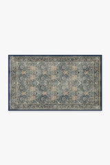 Honeysuckle & Tulip Indigo Flatwoven Rug by Morris & Co.