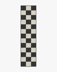 Jaque Checkered Black Flatwoven Rug