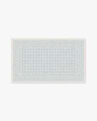 Palm Beach Powder Blue Flatwoven Rug by Gray Malin