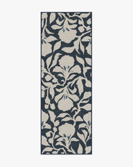 Flora Ink Blue & Ivory Flatwoven Rug by The Hiltons