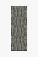 Halo Diamond Black Outdoor Rug