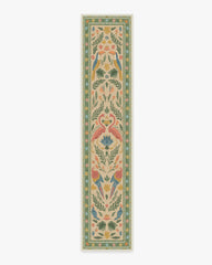 Birds Of A Feather Green & Peach Rug by Iris Apfel