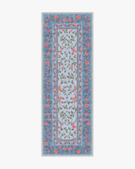 Della Soft Blue & Coral Outdoor Rug