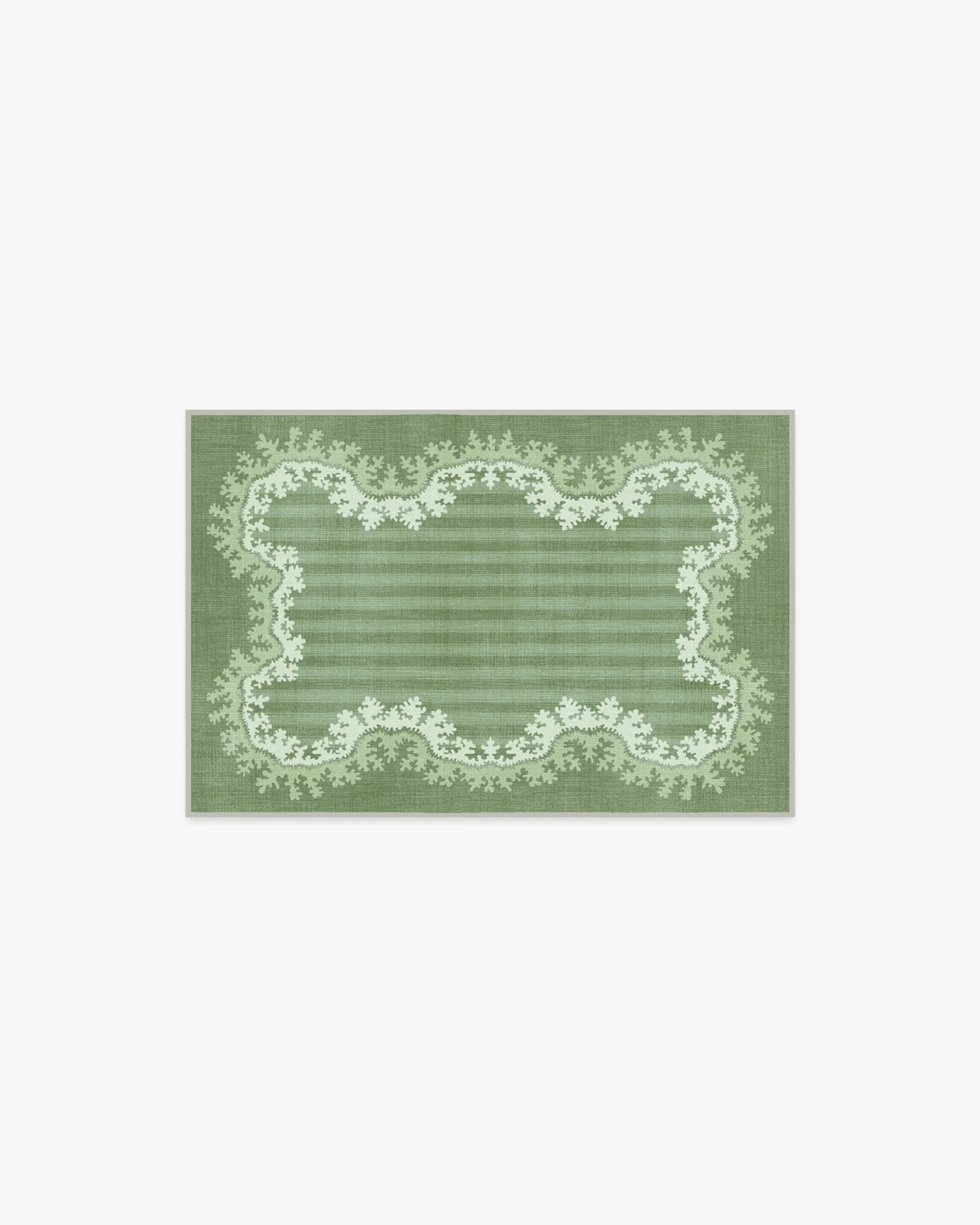 Oxbow Botanical Green Flatwoven Rug by Sanderson