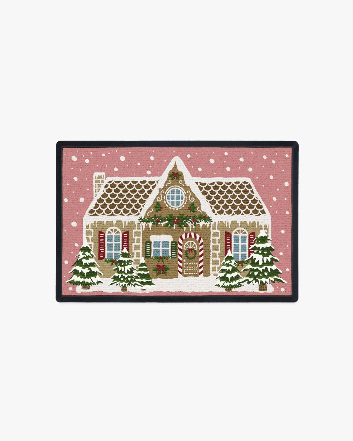 Gingerbread House Pink Doormat