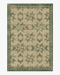 Louisa Tan & Green Rug