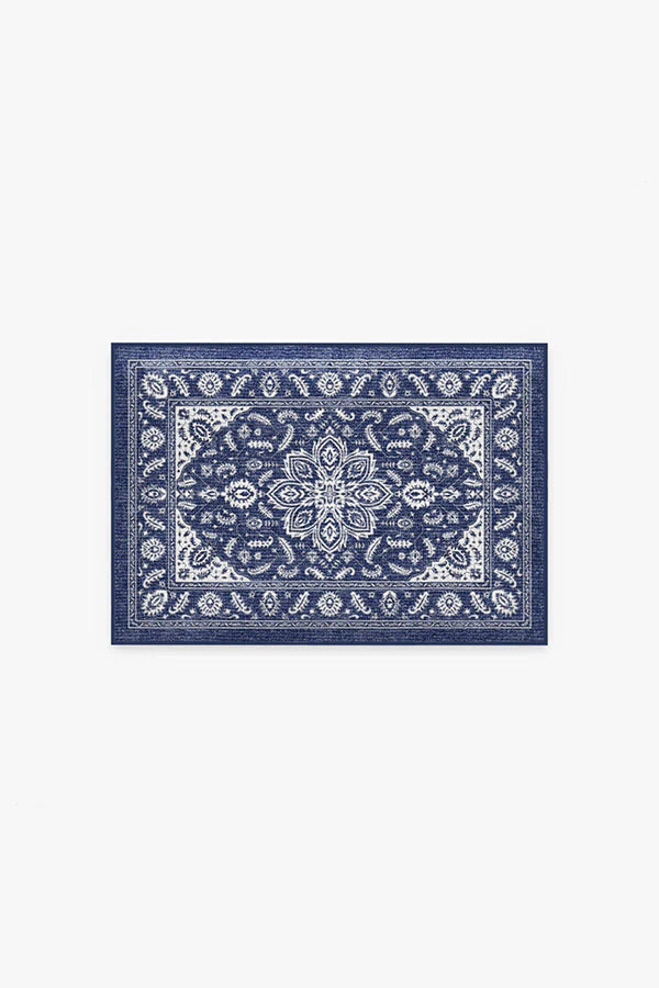 Safiya Navy Blue Bath Mat